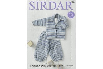 Sirdar 4866 Jacket and Trousers in Snuggly Baby Crofter 4 Ply (downloadable PDF)