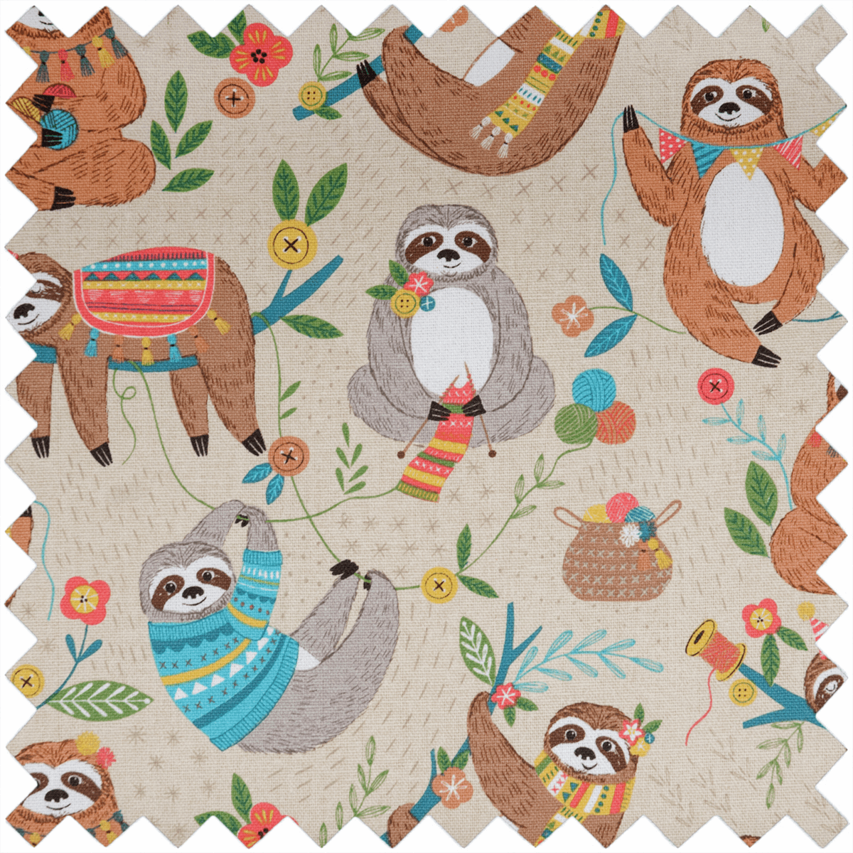 Matt PVC Design Sloth Yarn Holder
