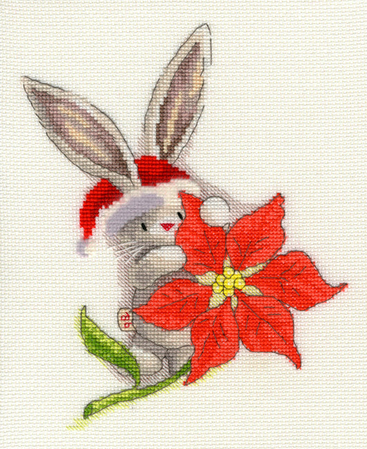 Bothy Threads ‘BeBunni Poinsettia’ Cross Stitch Kit