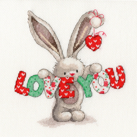 Bothy Threads ‘Bebunni-Love You’ Cross Stitch Kit