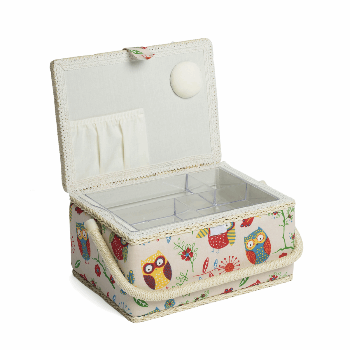 Medium Owl Design Sewing Box