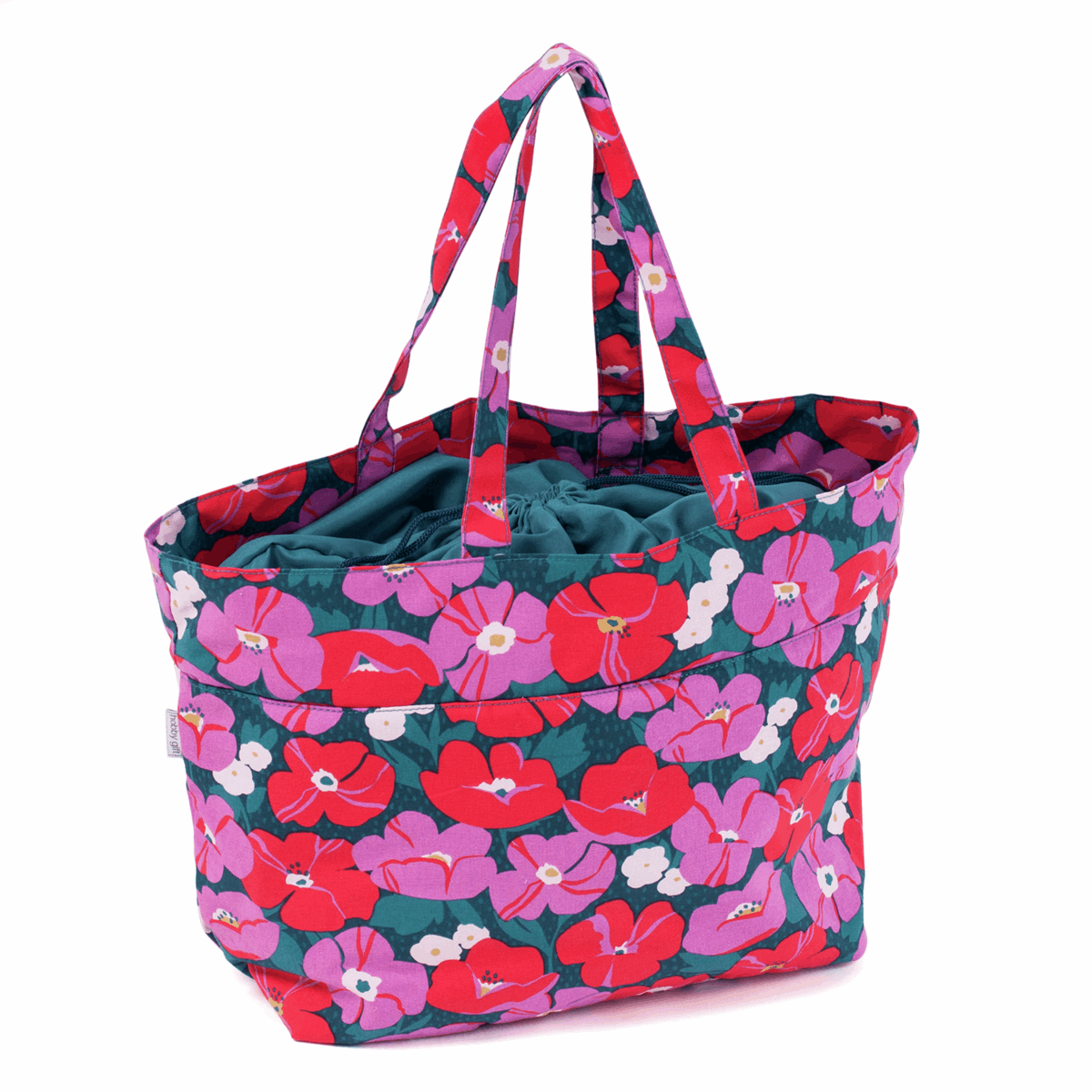 Modern Floral Design Drawstring Craft Bag