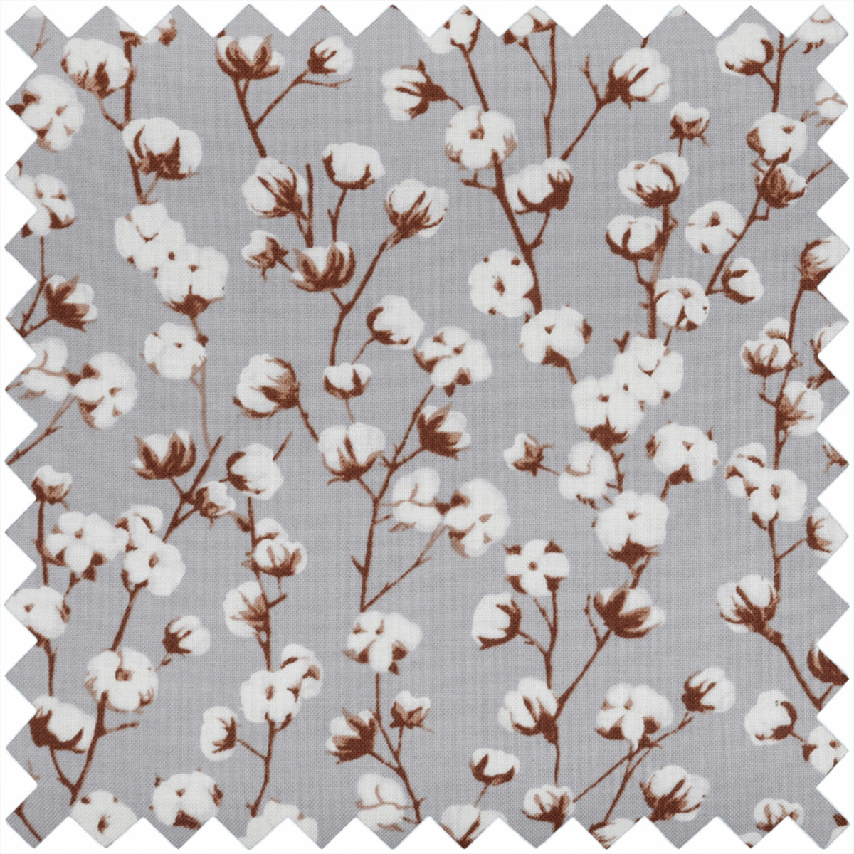 Medium Cotton Plant Design Sewing Box