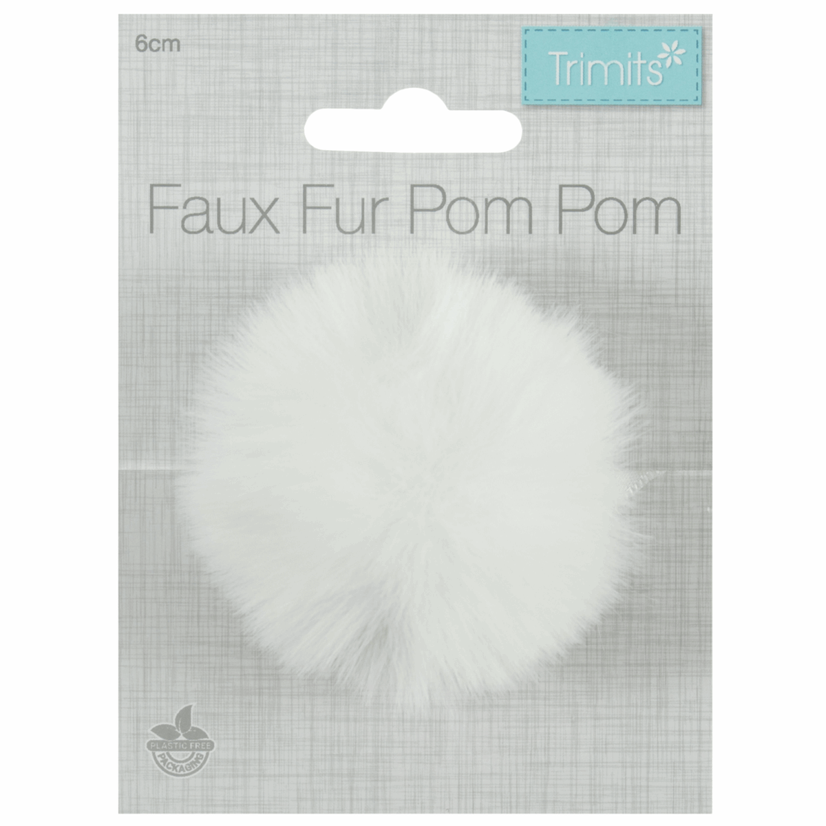 Trimits Medium Faux Fur Pompom 6cm