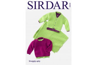 Sirdar 4940 Sweater, Cardigan and Blanket in Snuggly 4 ply (downloadable PDF)