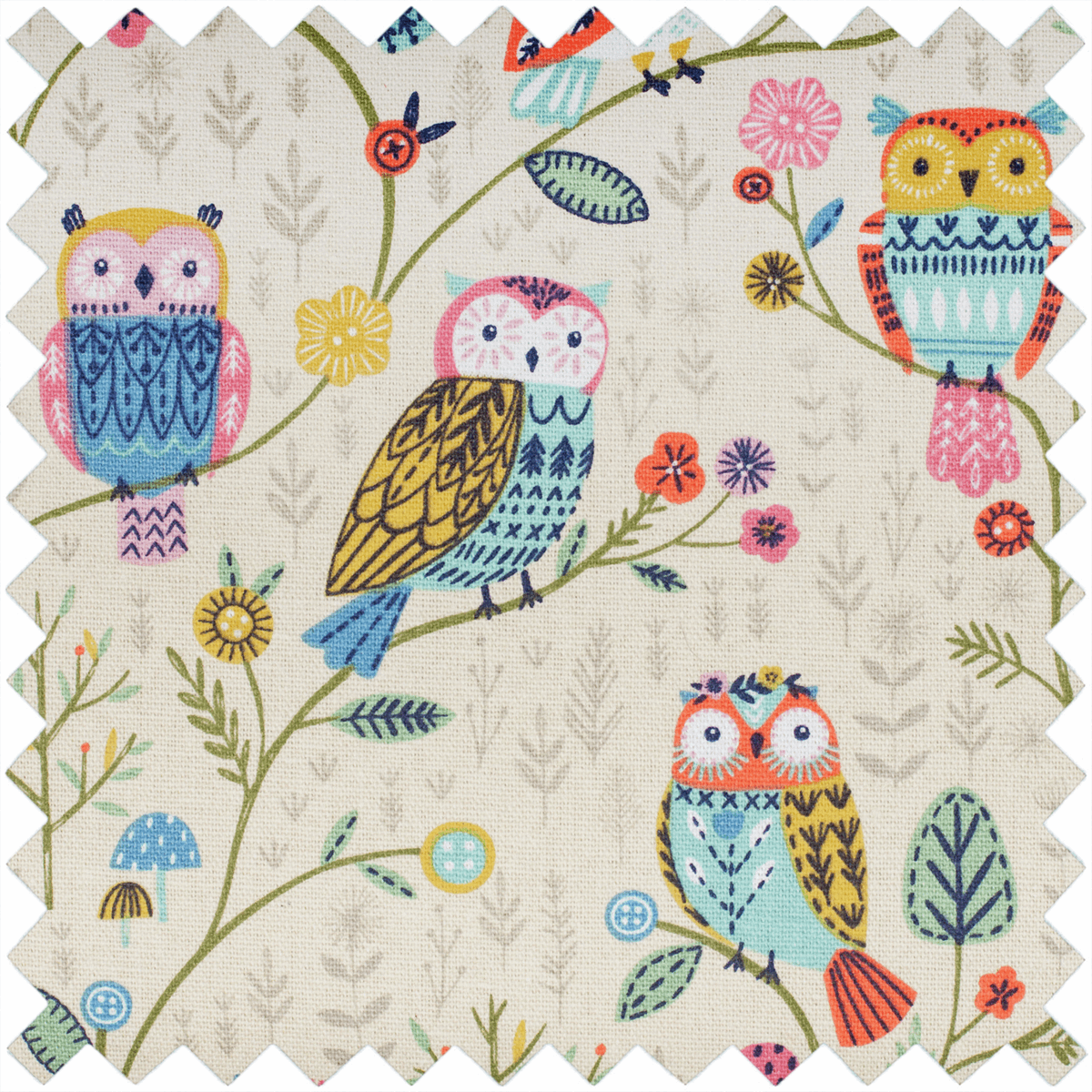 Traditional Owl Design Craft Bag