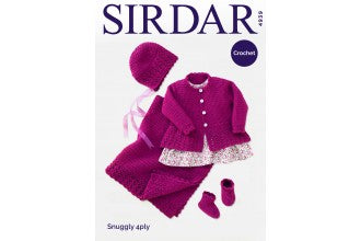Sirdar 4939 Coat,Hat,Bootees and Blanket in Snuggly 4 Ply (downloadable PDF)