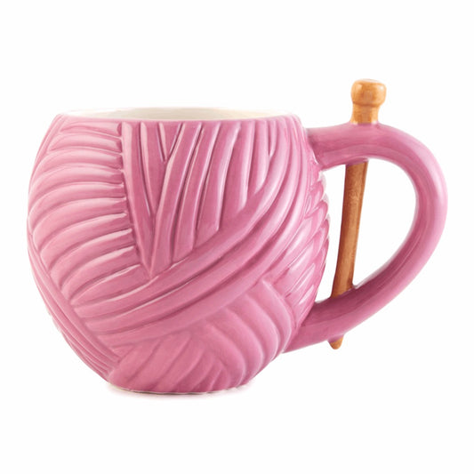 Pink Yarn Ball Design Mug