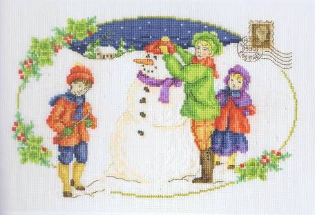 Building A Snowman Cross Stitch Kit
