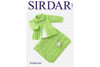 Sirdar 4941 Baby Girl’s Matinee Coat in Snuggly 4 Ply (downloadable PDF)