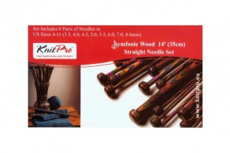 Knit Pro Symfonie Wood Single Pointed Needle Set 35cm