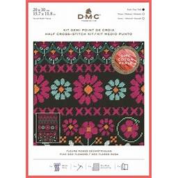 DMC Pink Geo Flower Cross Stitch Kit