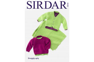 Sirdar 4940 Sweater, Cardigan and Blanket in Snuggly 4 ply (downloadable PDF)